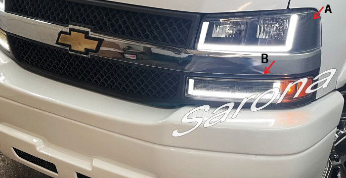 Custom Chevy Express Van  All Styles Head Lights (2003 - 2027) - $350.00 (Part #CH-003-HL)
